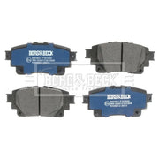 Borg & Beck Rear Brake Solid Discs & Pads fits Toyota Highlander 2019 on 3.5