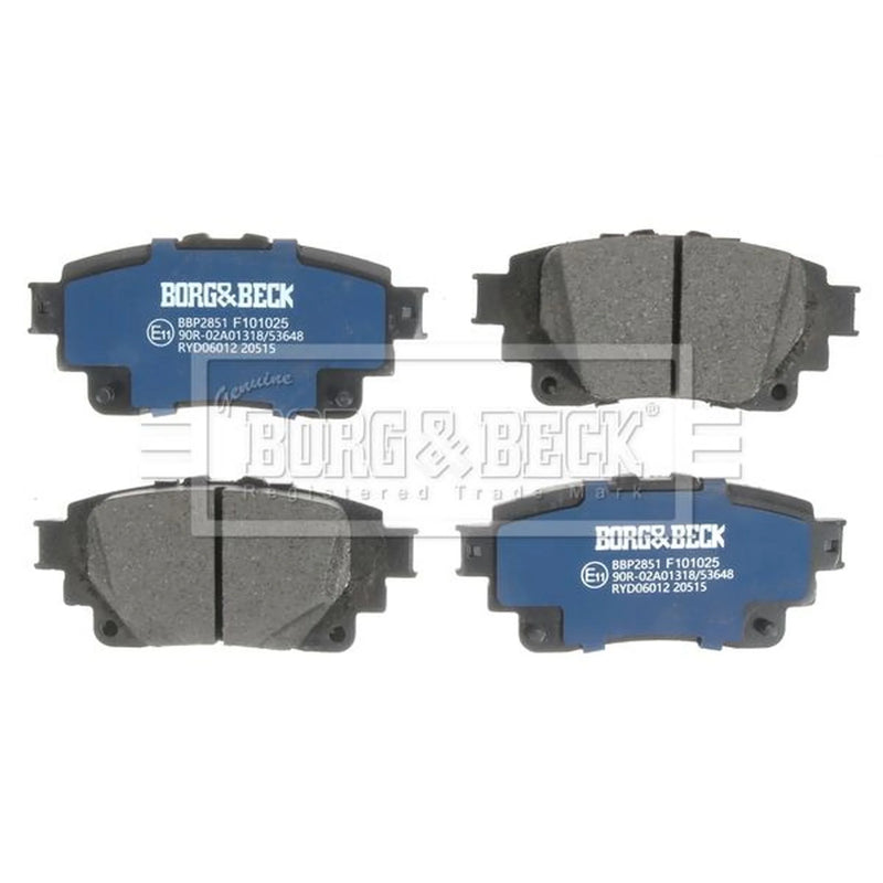 Borg & Beck Rear Brake Solid Discs & Pads fits Toyota Highlander 2019 on 3.5