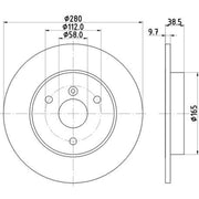 Mintex Brake Discs fits Smart Fortwo 2004-2013 0.6 0.7 0.8 1.0 450.332 450.335