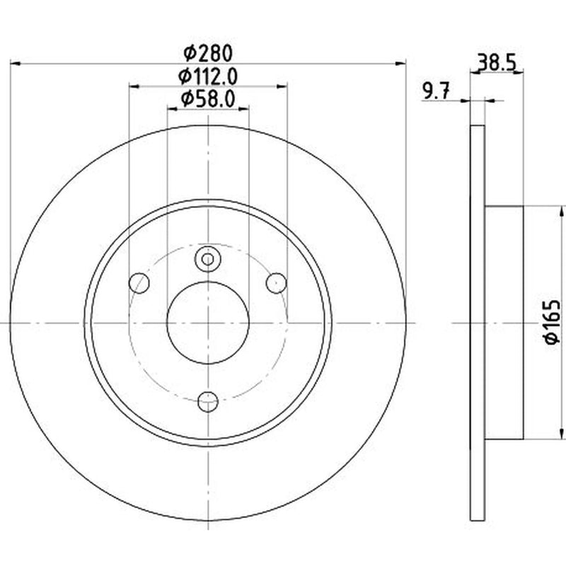 Mintex Brake Discs fits Smart Fortwo 2004-2013 0.6 0.7 0.8 1.0 450.332 450.335