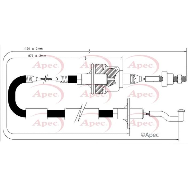 Apec Clutch Control Cable Pull CAB5024