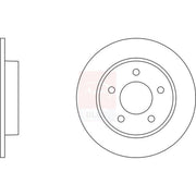 Apec Rear Brake Solid Discs & Pads fits Mazda 3 2008-2014 1.6
