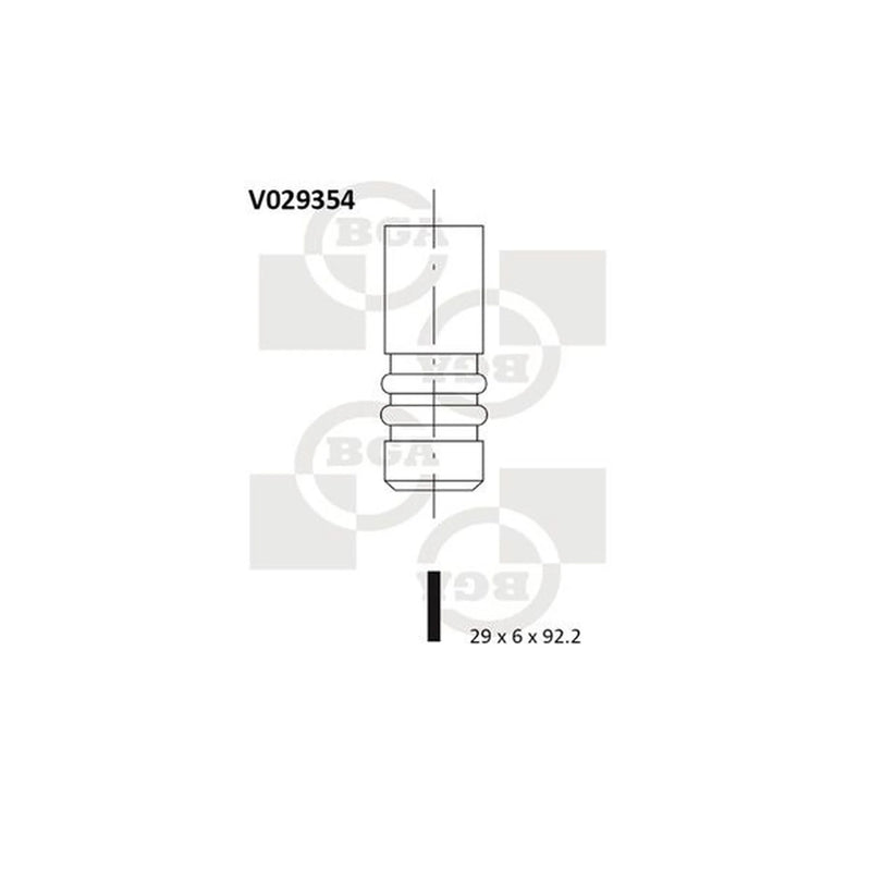 BGA Engine Exhaust Valve 29mm Head V029354