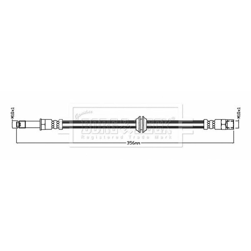 Borg & Beck Brake Hydraulic Hose Line Rear Right BBH8779