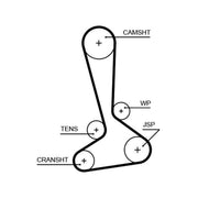 Gates Timing Belt Kit with Rollers fits Chrysler Grand Voyager V 2007 on 2.8
