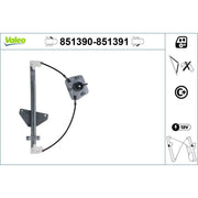 Valeo Electric Window Regulator Lifter Right Front 851391