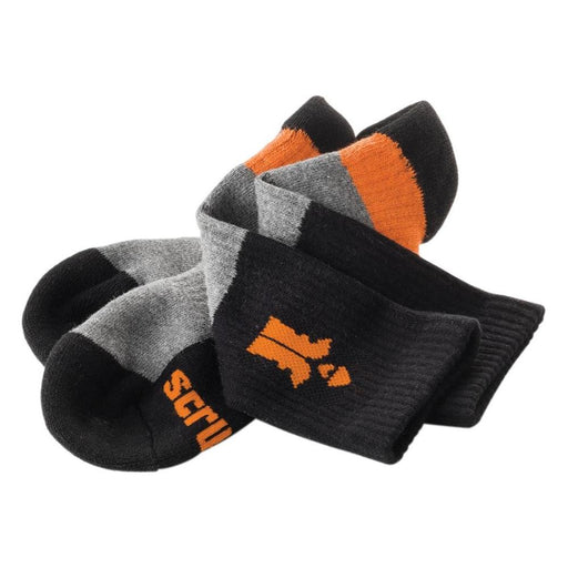 Scruffs Trade Socks Black 3pk Size 7 - 9.5 / 41 - 43 Scruffs - Dynamic Drive
