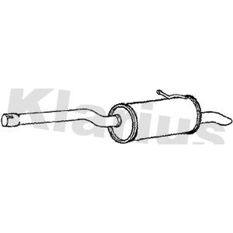Klarius Box With Tail Pipe Rear fits Audi A6 C4 1995-1997 2.8