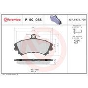 Brembo 4 x Front Brake Pad Set fits Baic Senova X25 2015 on 1.5