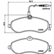 Mintex Front Brake Pad Set fits Citroën Dispatch II 2007-2016 1.6 2.0