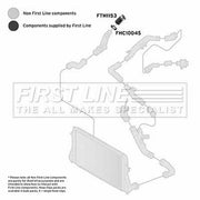 First Line Intercooler Turbo Charge Air Hose Lower fits Audi A3 2004-2013