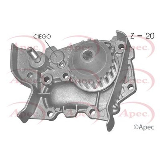 Apec Engine Cooling Water Pump fits Dacia Solenza 2003-2005 1.4