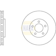 NAPA Front Vented & Rear Vented Brake Discs & Pads fits Nissan Tiida 2013 on 1.6