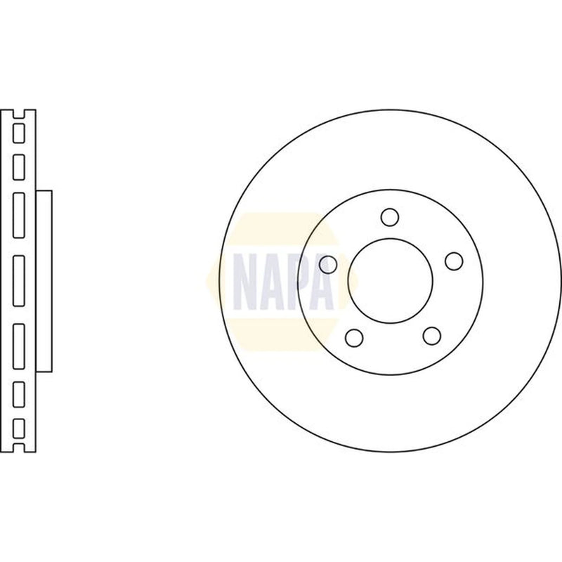 NAPA Front Vented & Rear Vented Brake Discs & Pads fits Nissan Tiida 2013 on 1.6