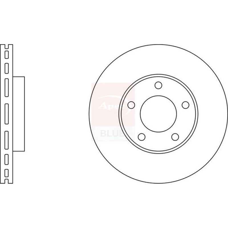 Apec 2 x Vented Front Brake Discs SDK6290-x2