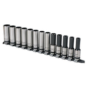 Sealey Premier Black Premier Black Deep Lock-On Socket Set 1/2"Sq Drive 13pc Sealey Premier Black - Dynamic Drive