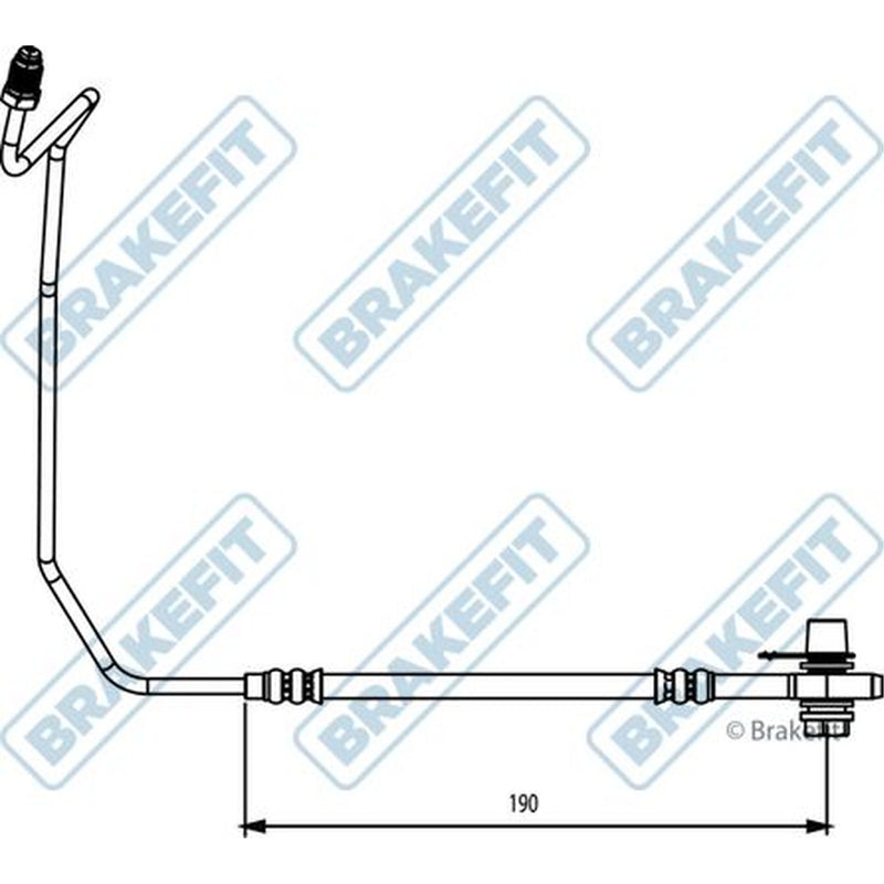 Apec Brake Hydraulic Hose Line Rear Right fits Audi A6 C5 1997-2005