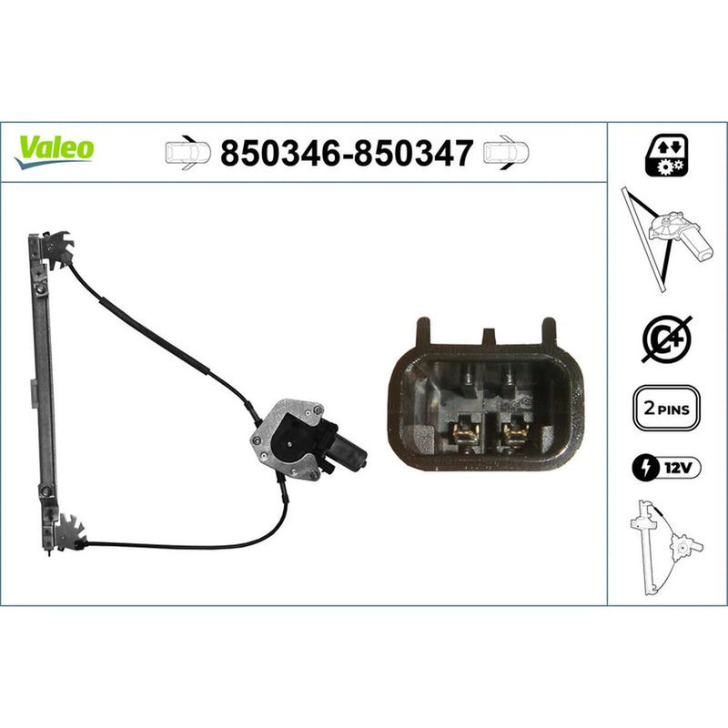 Valeo Electric Window Regulator Lifter Left Front 850346