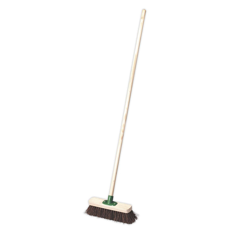 Sealey Stiff/Hard Bristle Broom 12"(300mm) BM12H Sealey - Town Tools 