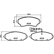 Mintex Rear Brake Pad Set fits Citroën Relay III 2023 on 2.2