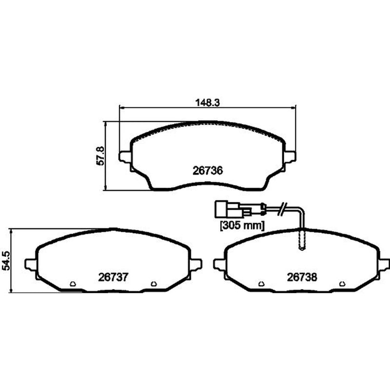 Mintex Rear Brake Pad Set fits Citroën Relay III 2023 on 2.2