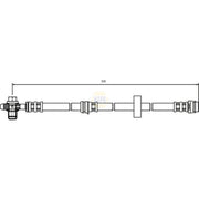 NAPA Brake Hydraulic Hose Line Front fits Audi A2 2000-2005 1.4 1.6