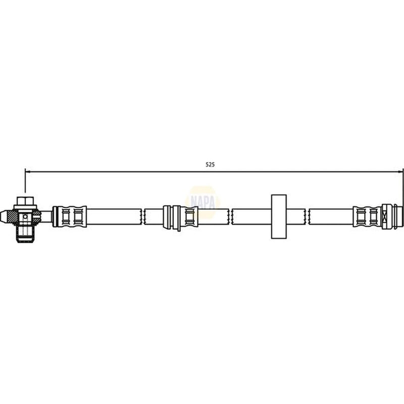 NAPA Brake Hydraulic Hose Line Front NBH1101
