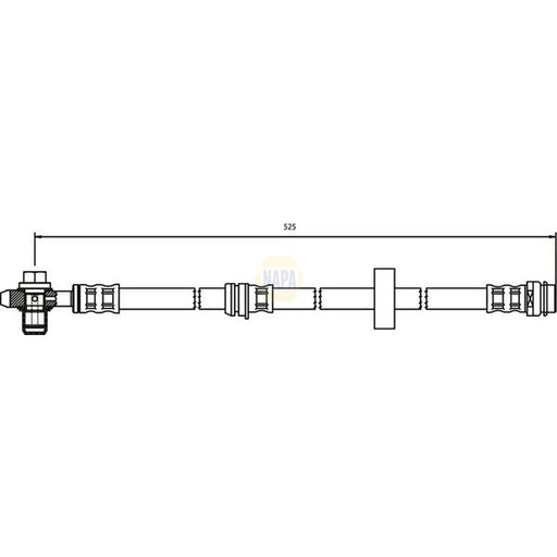NAPA Brake Hydraulic Hose Line Front NBH1101