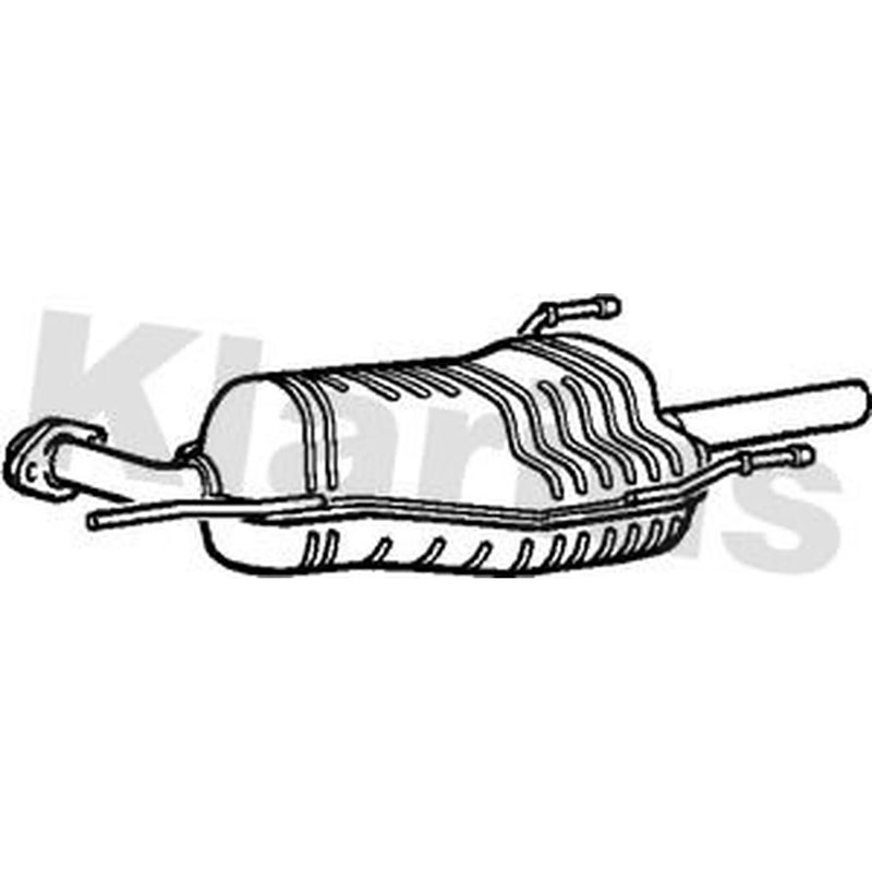Klarius Box With Tail Pipe Rear fits Opel Zafira A 2000-2005 2.2