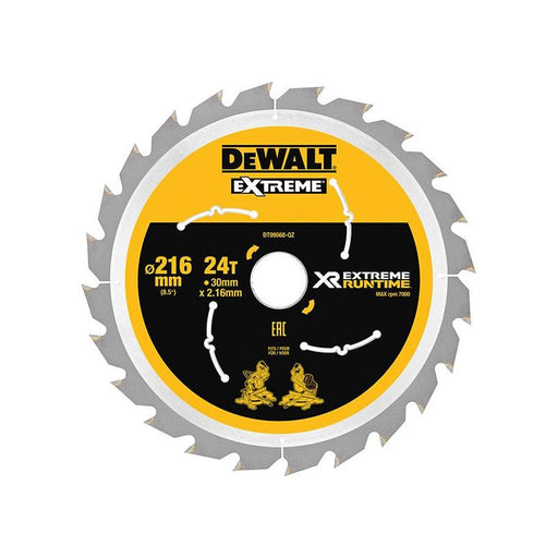 Dewalt Power Tools XR FlexVolt Circular Saw Blade 216 x 30mm x 24T DeWALT Power Tools - Dynamic Drive