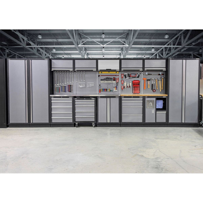 Superline Pro Superline PRO Storage System with Wood Worktop 4.9m APMSSTACK01W Superline Pro - Dynamic Drive