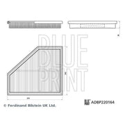 Blue Print Engine Air Filter Right fits BMW 2 2022 on
