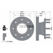 Textar 2 x Internally Vented Brake Discs 93309200