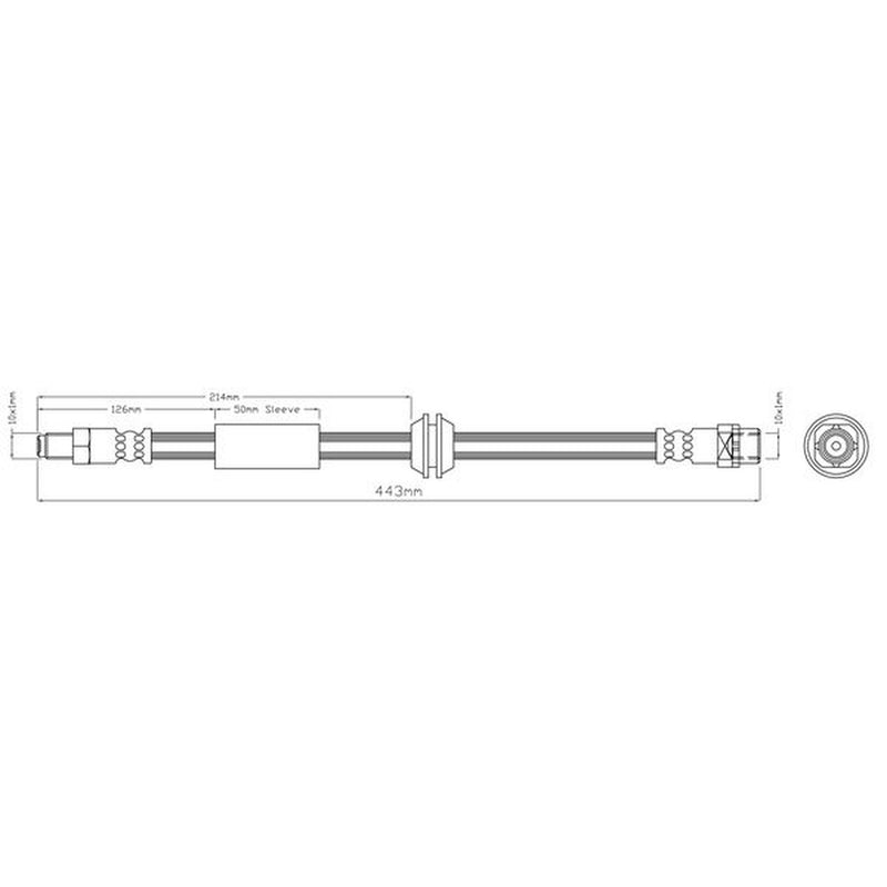Abtex Brake Hydraulic Hose Line Rear fits Mini Mini 2001-2008