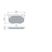 Bosch Front & Rear Pads fits Citroën Zx 1991-1998 1.6 1.8 1.9 2.0