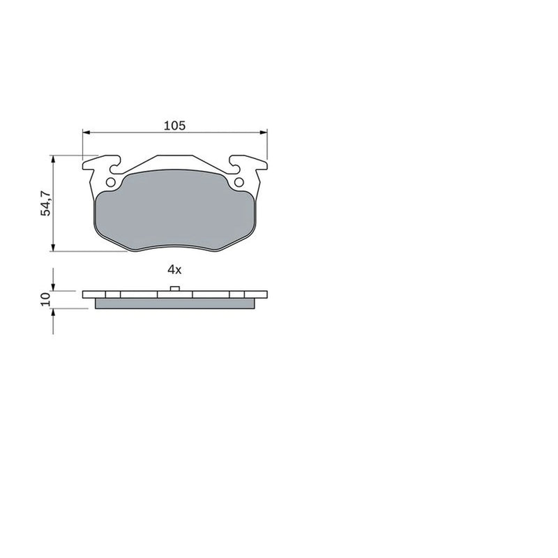 Bosch Front & Rear Pads fits Citroën Zx 1991-1998 1.6 1.8 1.9 2.0
