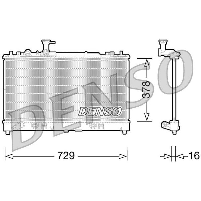 Denso Engine Radiator fits Mazda 6 2002-2007 2.3