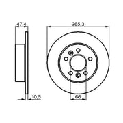 Bosch Rear Brake Solid Discs & Pads fits Renault Espace 1996-2002 2.0 3.0