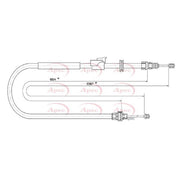 Apec Handbrake Cable Right Rear fits Ford Galaxy II 2006-2015 1.8 2.0