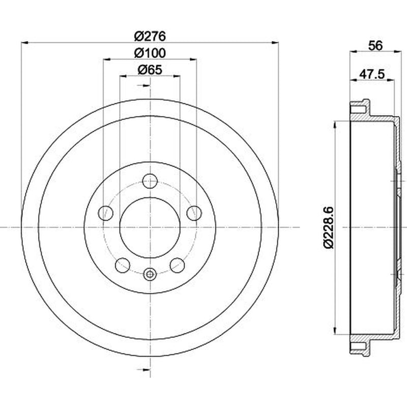 Mintex Brake Drum Assembly Rear fits Skoda Fabia II 2006-2014 1.2 1.4 1.6