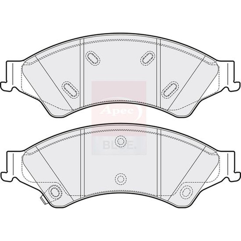 Apec Front Brake Pad Set fits Ford Ranger 2011 on 2.2 2.5 3.2
