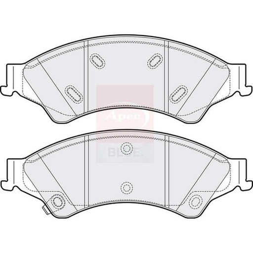 Apec Front Brake Pad Set fits Ford Ranger 2011 on 2.2 2.5 3.2