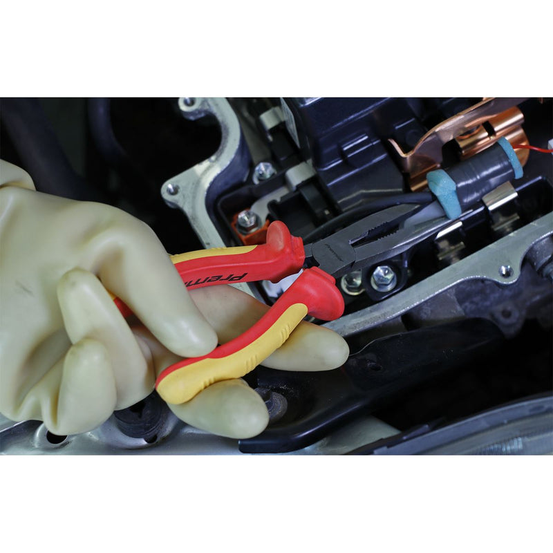 Sealey Long Nose Pliers 200mm VDE Approved AK83457 Sealey - Dynamic Drive