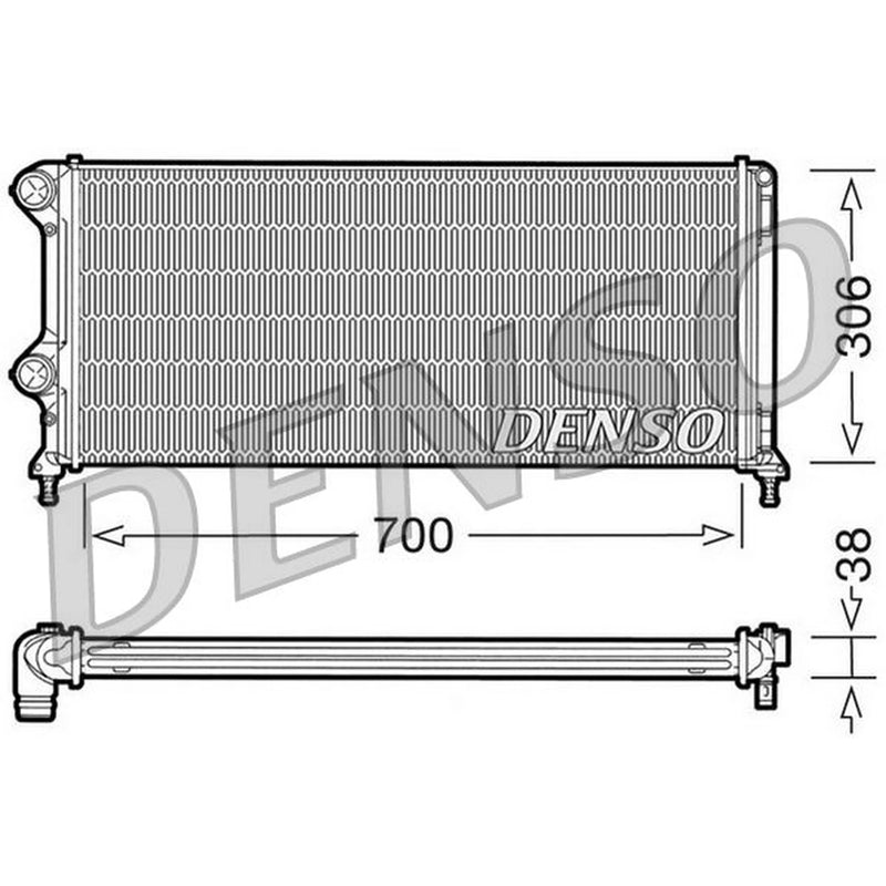 Denso Engine Radiator fits Fiat Doblo 2001 on 1.9