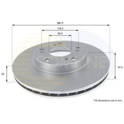 Comline Front Brake Discs & Pads fits Honda Civic VII 2000-2005 1.4 1.6