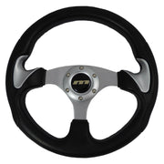 320mm Black /Silver Moulded Steering Wheel + Boss fits Subaru Legacy Sedan Mountney Classic  - Dynamic Drive