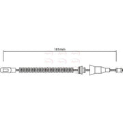 Apec Handbrake Cable Left Rear fits Opel Astra F Estate 1991-1998 1.6