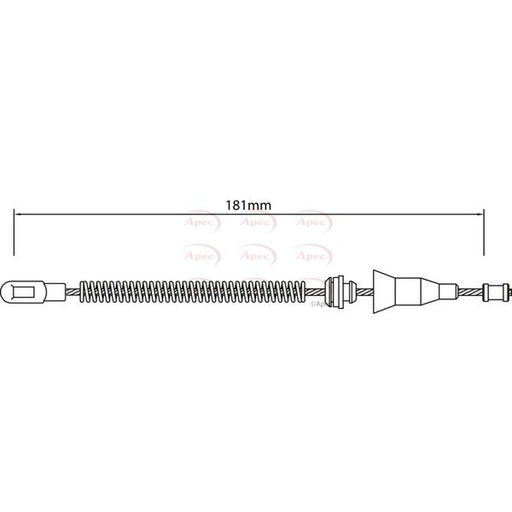 Apec Handbrake Cable Right Rear CAB1453