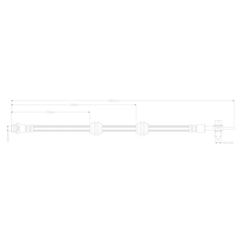 Juratek Brake Hydraulic Hose Line Rear fits Land Rover Freelander 2 2006-2014