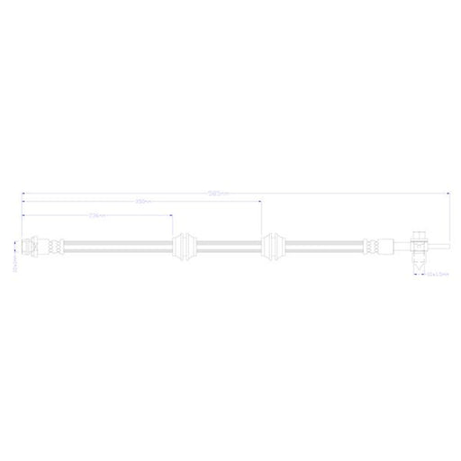 Juratek Brake Hydraulic Hose Line Rear fits Land Rover Freelander 2 2006-2014